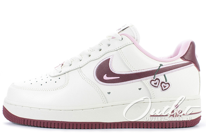 Кроссовки Nike Air Force 1 Low Valentine's Day 2023 FD4616-161 белые, кожаные