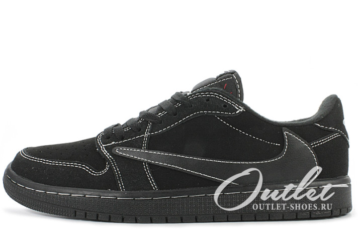 Кроссовки Nike Air Jordan 1 Low Travis Scott Black Phantom DM7866-001 черные
