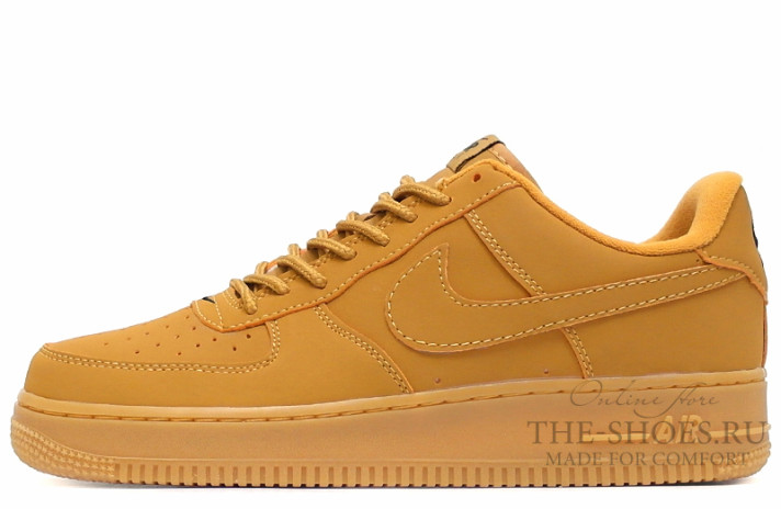 Кроссовки Nike Air Force 1 Low Winter Wheat Flax Yellow  желтые
