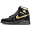 Кроссовки мужские Nike Air Jordan 1 High Black Metallic Gold