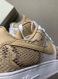 Кроссовки Nike Air Force 1 Low White Cocoa Snake живое фото 4