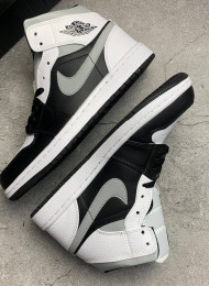 Кроссовки Nike Air Jordan 1 Mid White Shadow живое фото 1